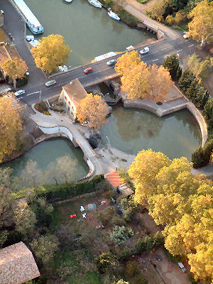 Le bassin rond vu du ciel