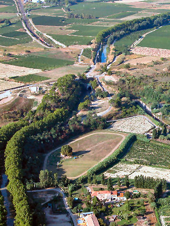 Le tunnel du Malpas vu du ciel